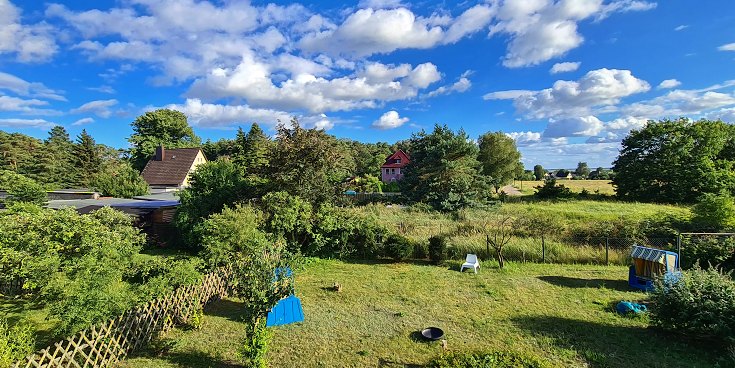 Blick aus der Ferienwohnung auf Usedom